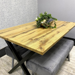 Kosy Koala 4 Seater Wood and Velvet Rectangular Dining Bench Set - thumbnail 3