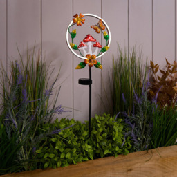 Solar Neon Windchime Mushroom Stake Light - thumbnail 4