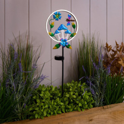 Solar Neon Windchime Mushroom Stake Light - thumbnail 3