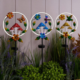 Solar Neon Windchime Mushroom Stake Light - thumbnail 2