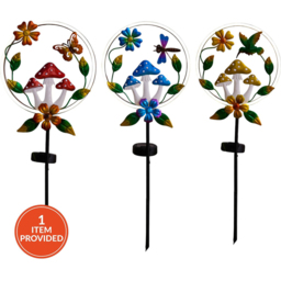 Solar Neon Windchime Mushroom Stake Light - thumbnail 1