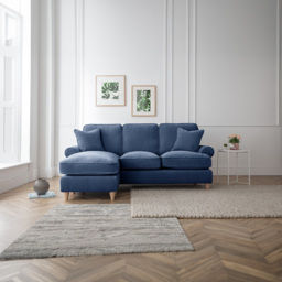 The Victoria 3 Seater Navy Left Hand Chaise Sofa - thumbnail 4