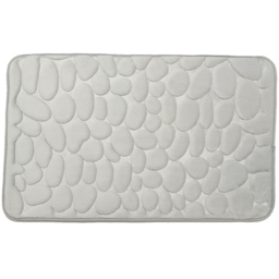 Silver Pebble Bath and Pedestal Mat Set
