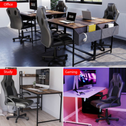 VIDA DESIGNS Coma Grey Racing Gaming Chair - thumbnail 4