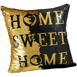 Velosso Home Sweet Home Mermaid Black and Gold Filled Cushion 43 x 43cm 2 Pack