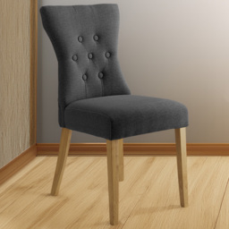 Naples Set of 2 Grey Dining Chair - thumbnail 1