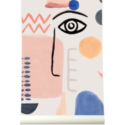 Grandeco Roomblush Fantasy Faces Pink and Blue 4 Lane Wall Mural - thumbnail 3