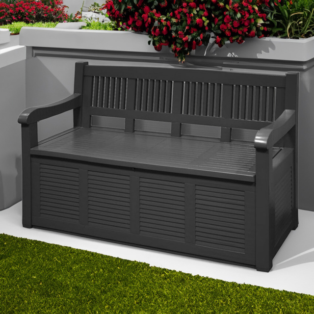 Salzburg Grey Garden Storage Bench - image 1