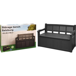 Salzburg Grey Garden Storage Bench - thumbnail 2