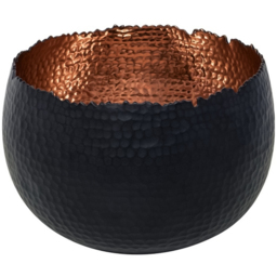 Ivyline Black and Copper Hammered Bowl 19cm - thumbnail 1