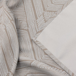 Alan Symonds Geometric Aztec Print Blackout Ring Top Eyelet Curtains Cream 229 x 229cm - thumbnail 4