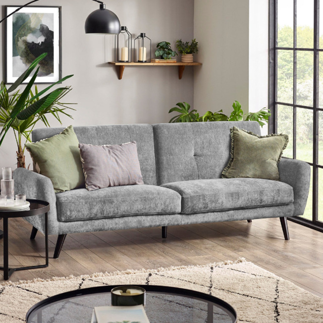 Julian Bowen Monza 2 Seater Dove Fabric Sofa Bed - image 1