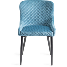 Bentley Designs Cezanne Petrol Blue Velvet Dining Chair Set of 2 - thumbnail 3