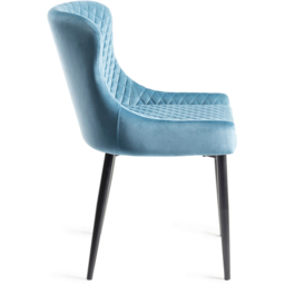 Bentley Designs Cezanne Petrol Blue Velvet Dining Chair Set of 2 - thumbnail 4