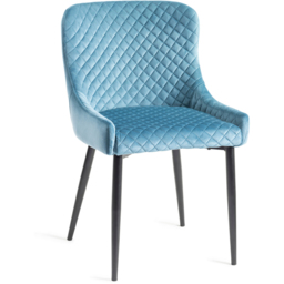 Bentley Designs Cezanne Petrol Blue Velvet Dining Chair Set of 2 - thumbnail 2