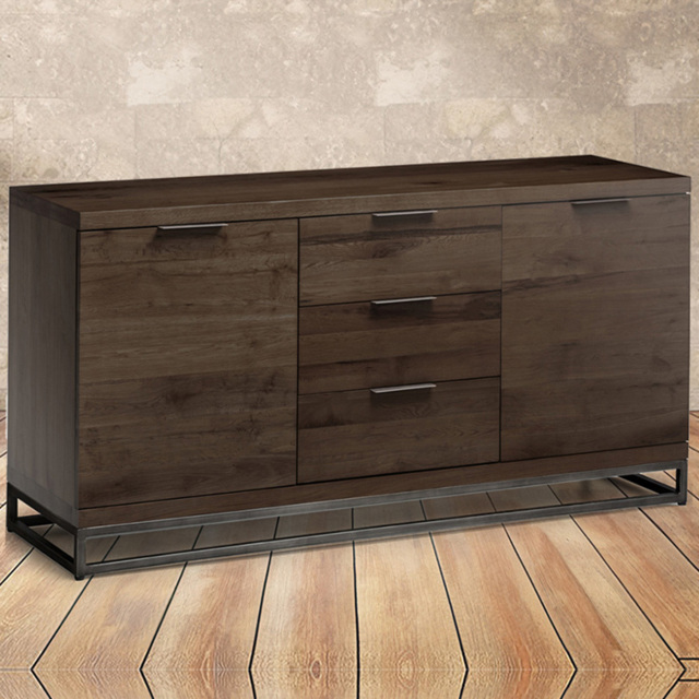 Julian Bowen Brooklyn 2 Door 3 Drawer Dark Oak Sideboard - image 1
