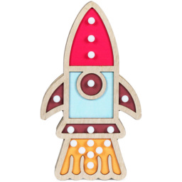 ValueLights Rocket LED Children's Nursery Table Lamp - thumbnail 1