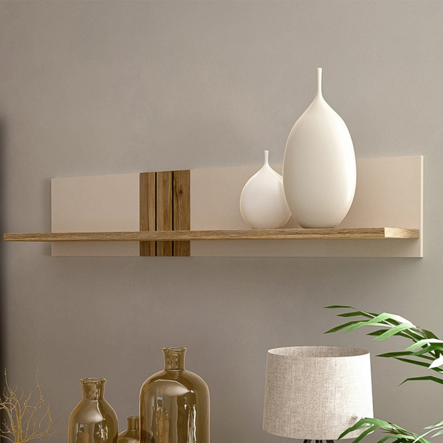 Florence Grafton Cream and Oak Wall Shelf - image 1