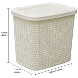 JVL Loop 10L White Storage Basket - thumbnail 4