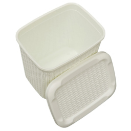 JVL Loop 10L White Storage Basket - thumbnail 3
