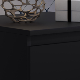 FWStyle Carlton Matt Black Bedside Table - thumbnail 3