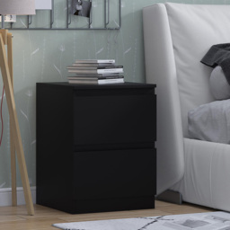 FWStyle Carlton Matt Black Bedside Table - thumbnail 4