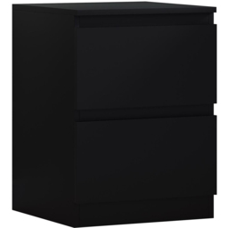 FWStyle Carlton Matt Black Bedside Table - thumbnail 2
