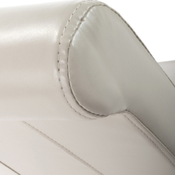 Krista Set of 2 Ivory Bonded Leather Roll Back Dining Chair - thumbnail 4