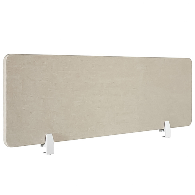 tectake Noisy 160 x 40cm Beige Plastic Desk Divider - image 1