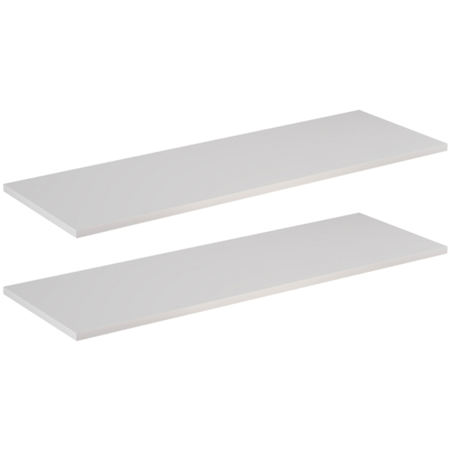 Homebase 90cm Matt White Melamine Shelf 2 Pack - image 1