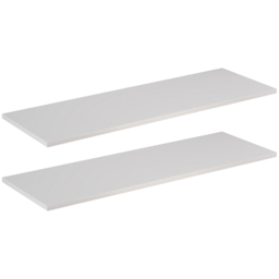 Homebase 90cm Matt White Melamine Shelf 2 Pack - thumbnail 1