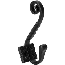 Hiatt Black Decorative Ornate Hat and Coat Hook