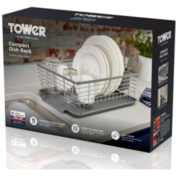 Tower Compact Dishrack with Cutlery - thumbnail 3