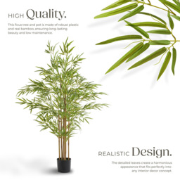 tectake Artificial Bamboo Plant in Pot 150cm - thumbnail 3