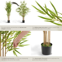 tectake Artificial Bamboo Plant in Pot 150cm - thumbnail 4