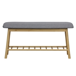 Isla Fabric Shoe Bench - Grey - thumbnail 2