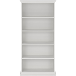 Florence Paris 5 Shelf White Tall Bookcase - thumbnail 3