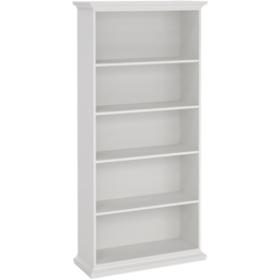 Florence Paris 5 Shelf White Tall Bookcase - thumbnail 2