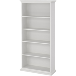 Florence Paris 5 Shelf White Tall Bookcase - thumbnail 4