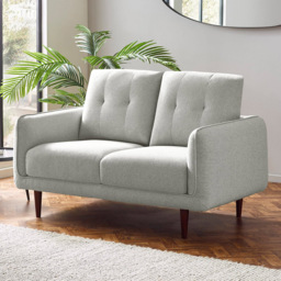 Julian Bowen Remy Light Grey 2 Seater Fabric Sofa