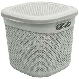 JVL Droplette 15L Ice Grey Storage Basket