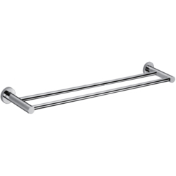 Nes Home Round Wall Mounted Chrome Double Towel Bar