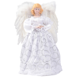 Living and Home White LED Angel Christmas Tree Topper