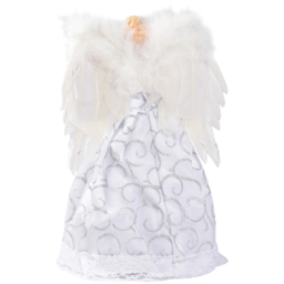 Living and Home White LED Angel Christmas Tree Topper - thumbnail 3