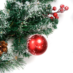 Best Artificial Red Frosted Christmas Garland 370cm - thumbnail 4