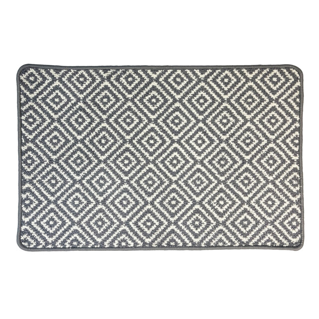 Primeur Premium Polyester Loop Black and White Doormat 57 x 90cm - image 1