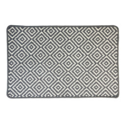Primeur Premium Polyester Loop Black and White Doormat 57 x 90cm - thumbnail 1