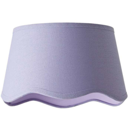 ValueLights Mabel Small Scalloped Bottom Lilac Linen Shade - thumbnail 1