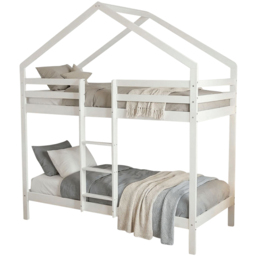 Noa and Nani Kirstine Single White House Cabin Design Bunk Bed - thumbnail 2