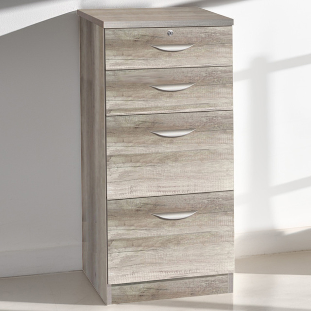 R White Cabinets Grey 4 Drawer Filing Cabinet - image 1